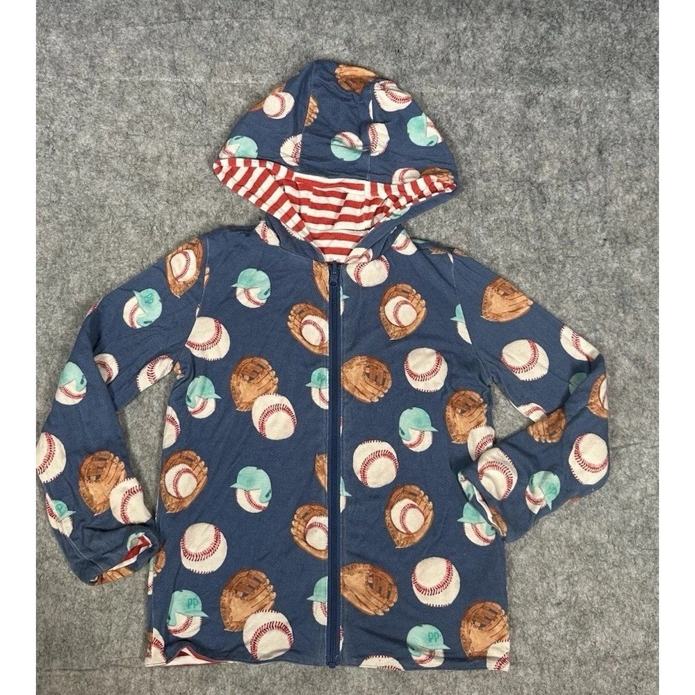 Posh Peanut Reversible Hooded Jacket with Zipper Closure Baseball 3T